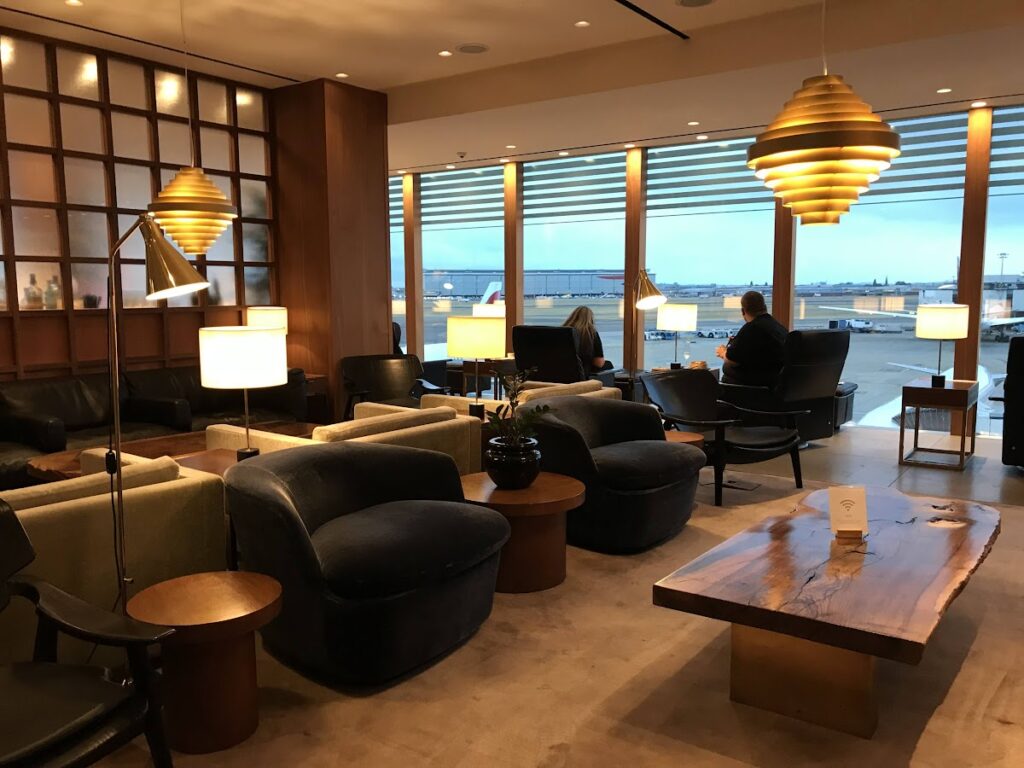 Seating in the Cathay Lounge Heathrow