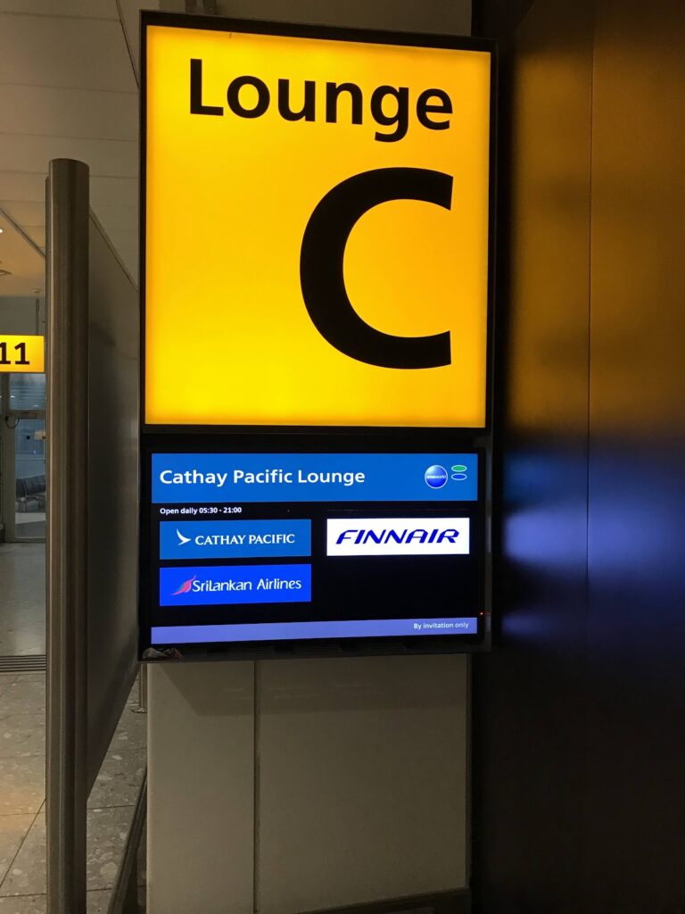 Locating the Cathay Lounge Heathrow