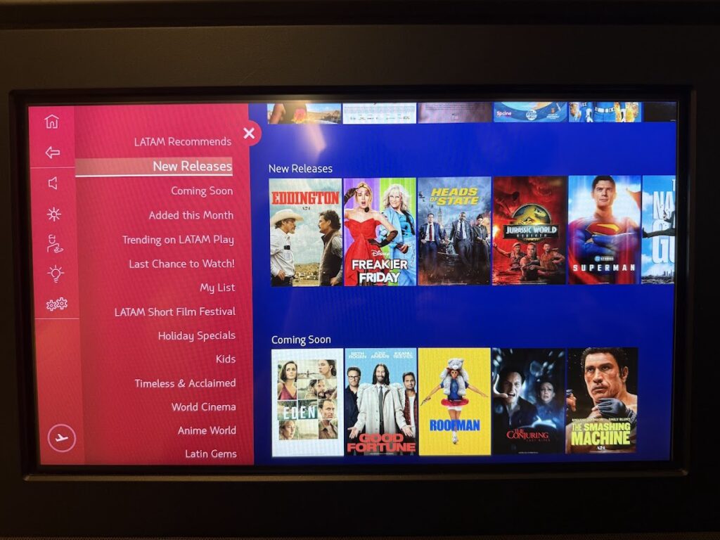 IFE on LATAM 777-300 Premium Business