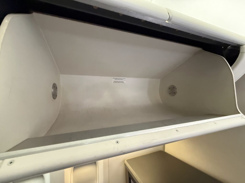 Overhead locker space on LATAM 777-300 Premium Business