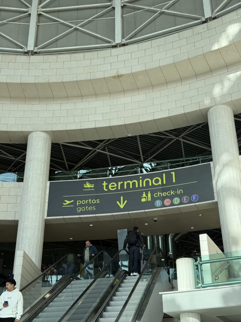 LATAM check-in area C at Humberto Delgado Airport, Lisbon