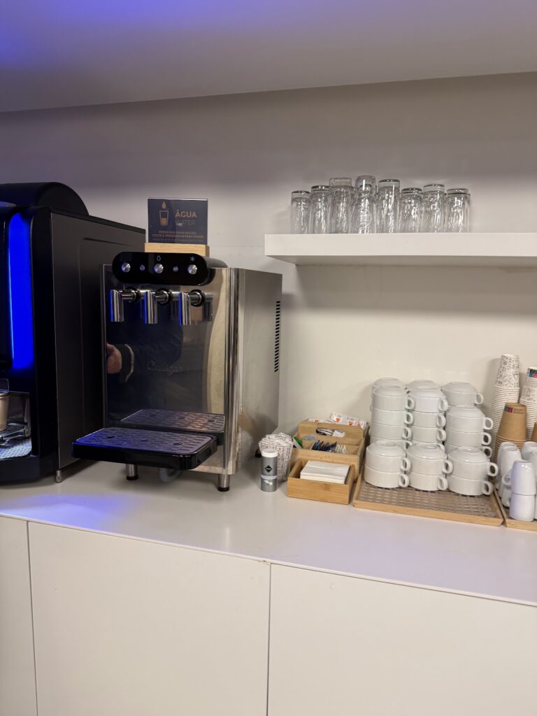 Coffee in ANA Lounge Lisbon Airport