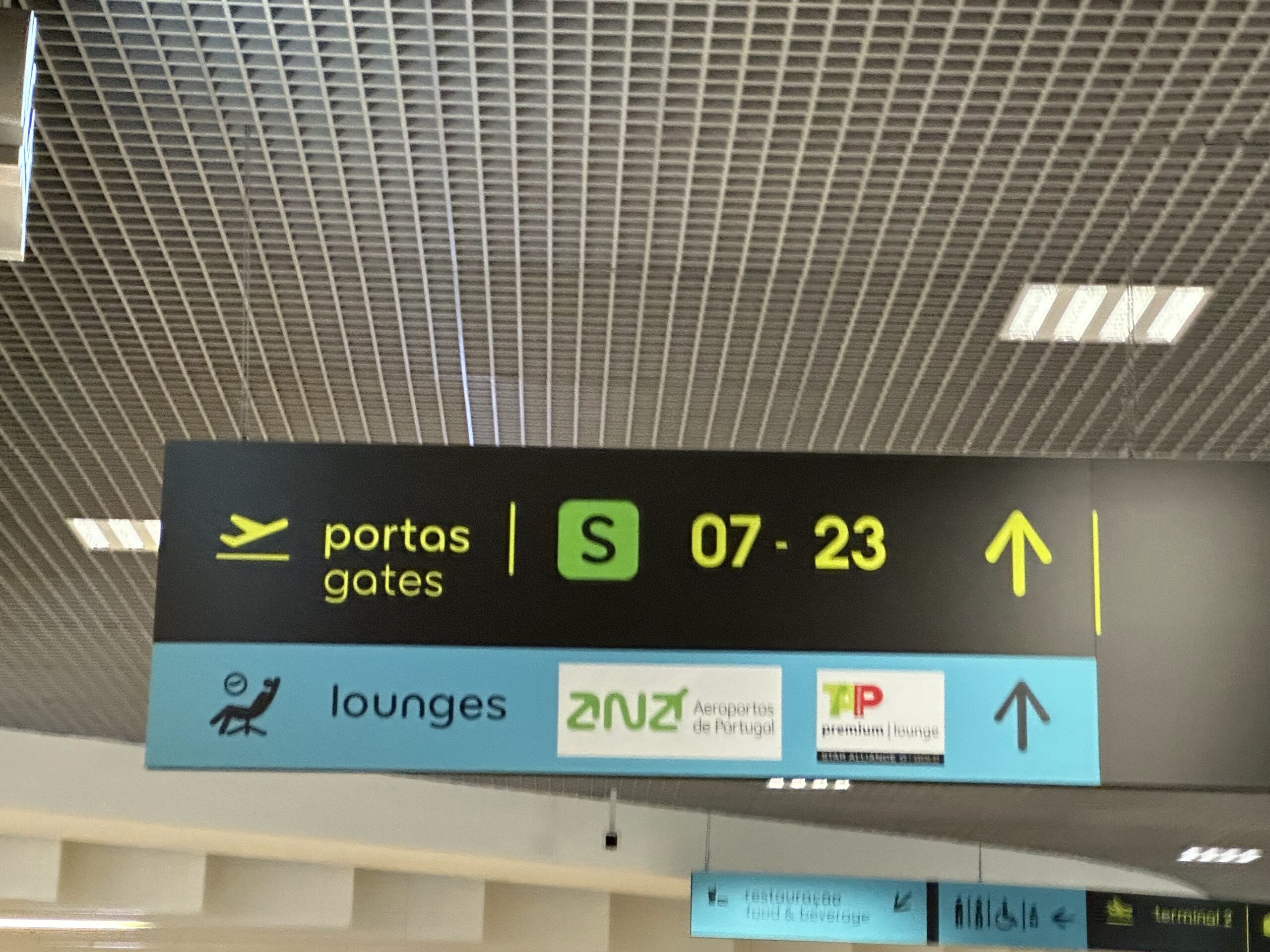 ANA and TAP lounges are next door to each other on the 1st floor mezzanine