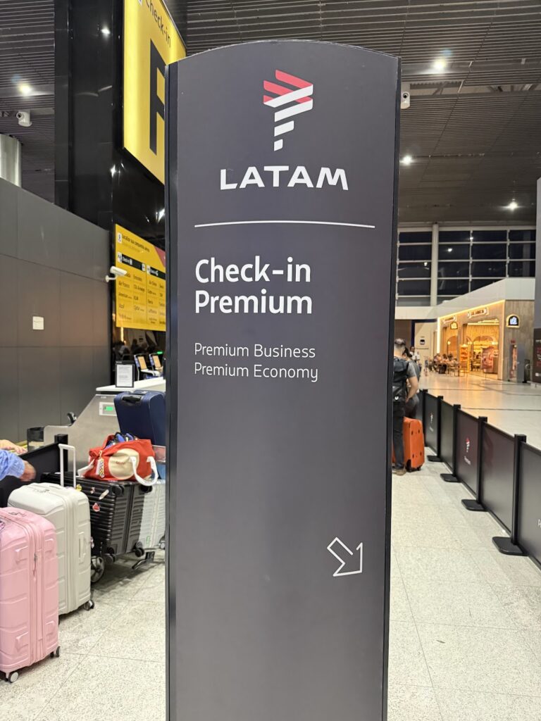 LATAM Premium Economy check-in at Guarulhos