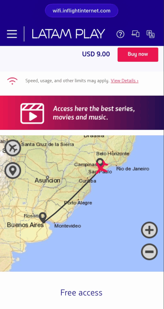 LATAM Play on a LATAM A320