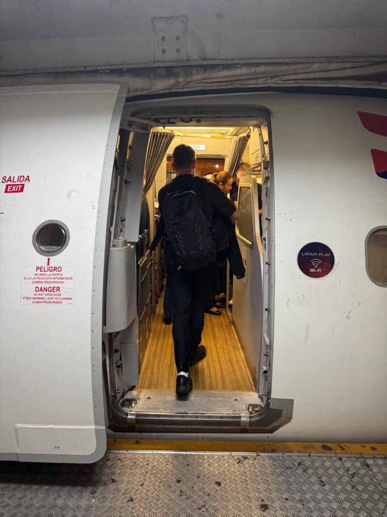 Boarding a LATAM A320 at São Paulo