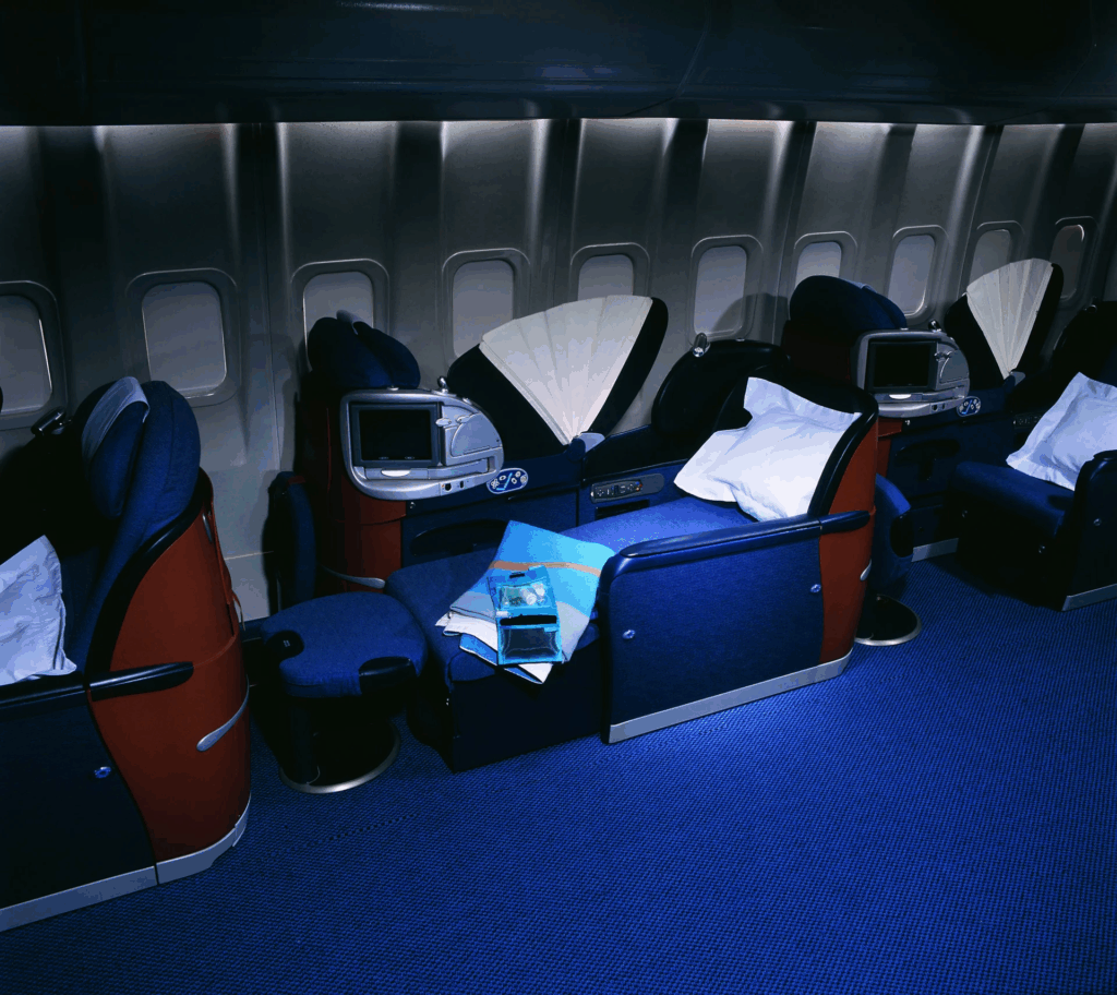 The first generation British Airways lie-flat Club World seat (Source: British Airways)
