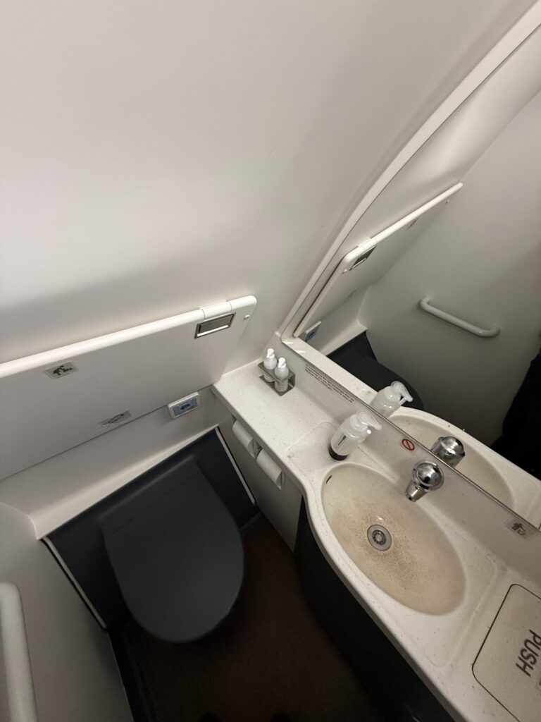 Washroom on British Airways Club Europe