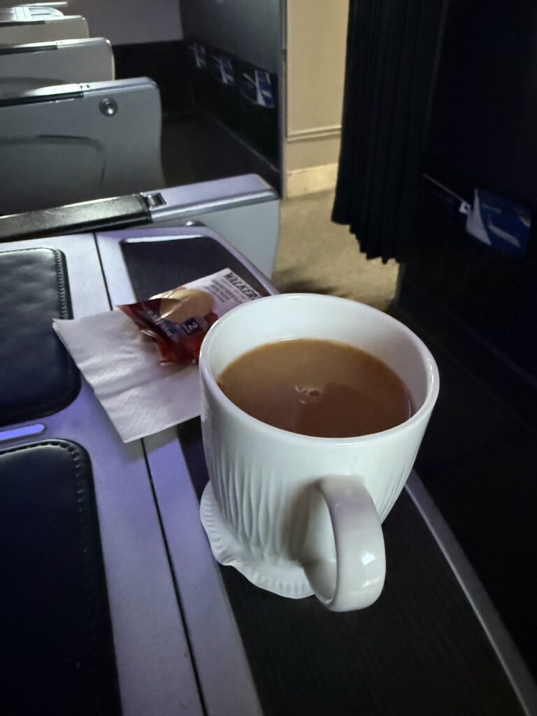 Nice strong tea after take-off