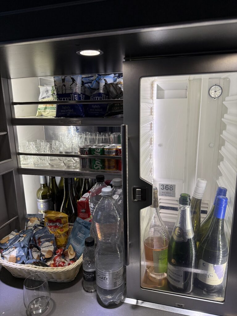 Club Kitchen snack area on BA Club Suites from Dubai