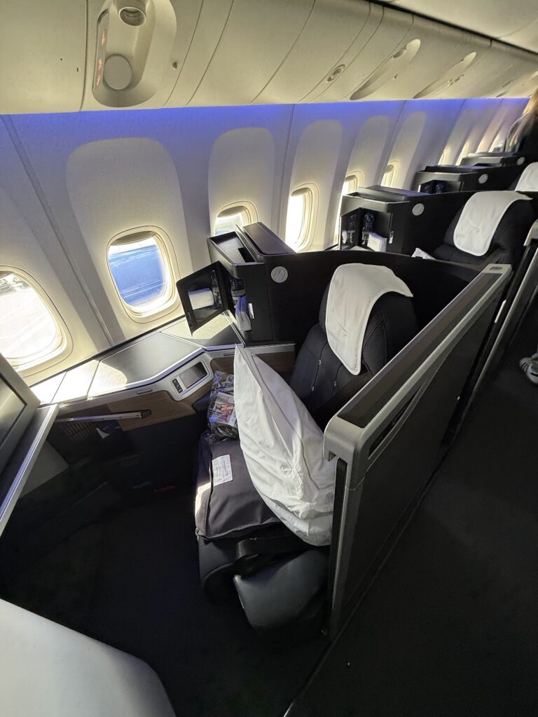 My BA Club Suites seat from Dubai