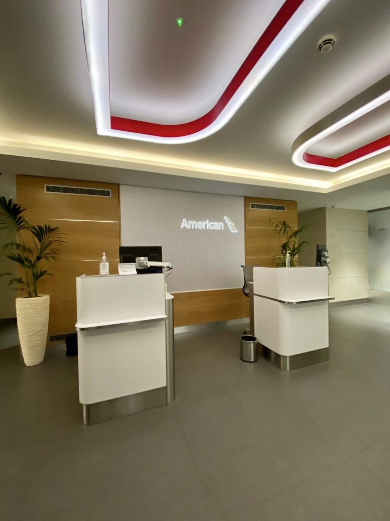 American Airlines Arrivals Lounge reception