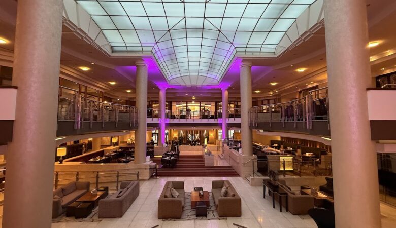 Central lobby at Hilton Berlin