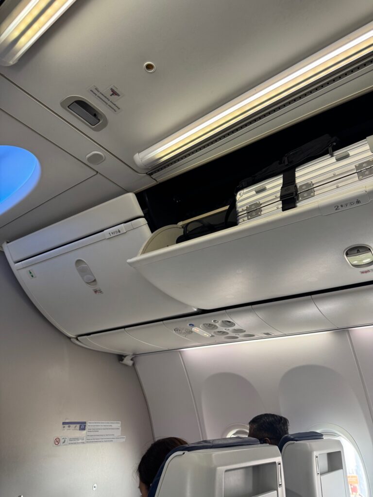 Malaysia Airlines overhead bin