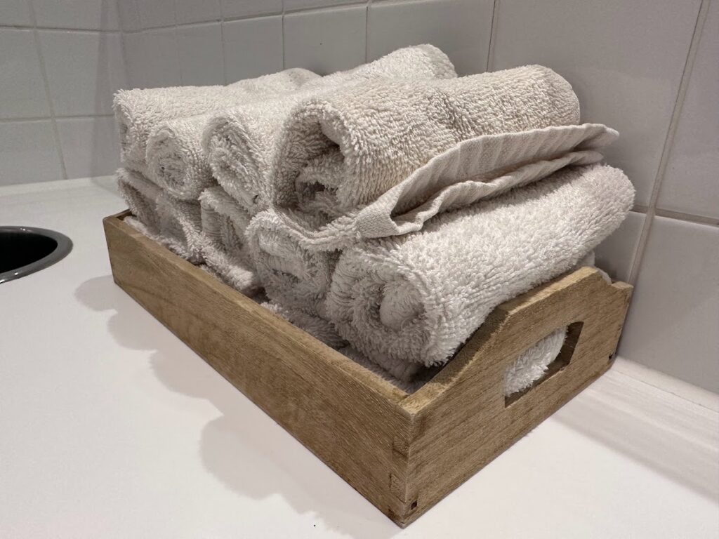 Proper towels in the Virgin Revivals Lounge Heathrow