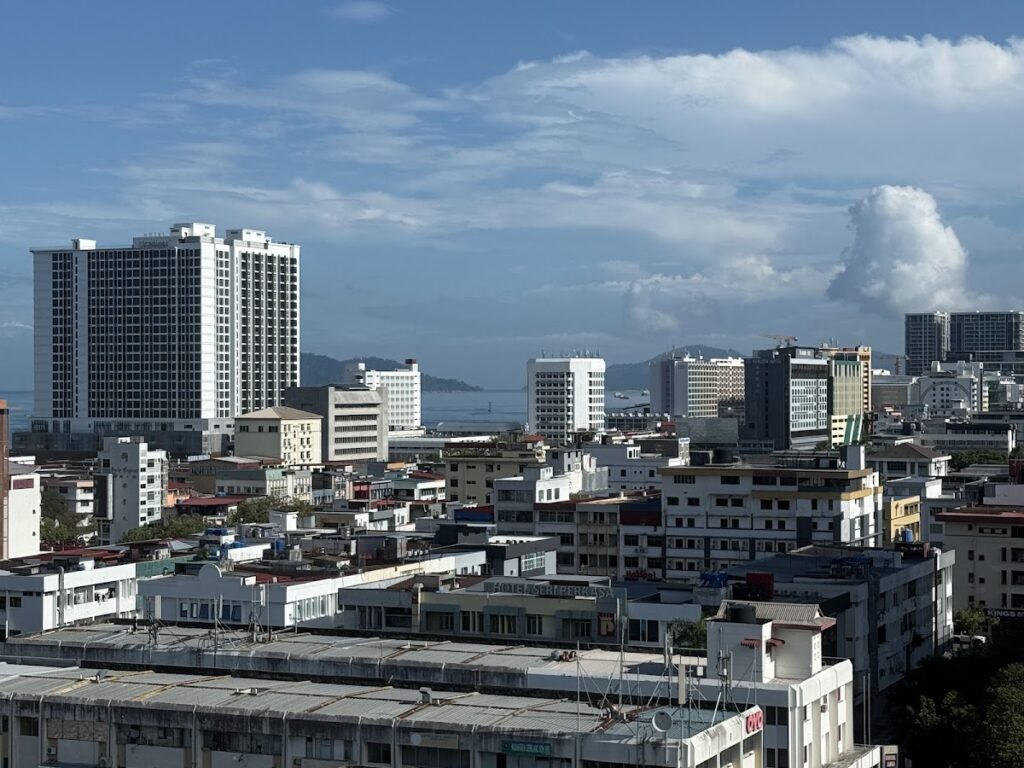 View from the top of Hilton Kota Kinabalu