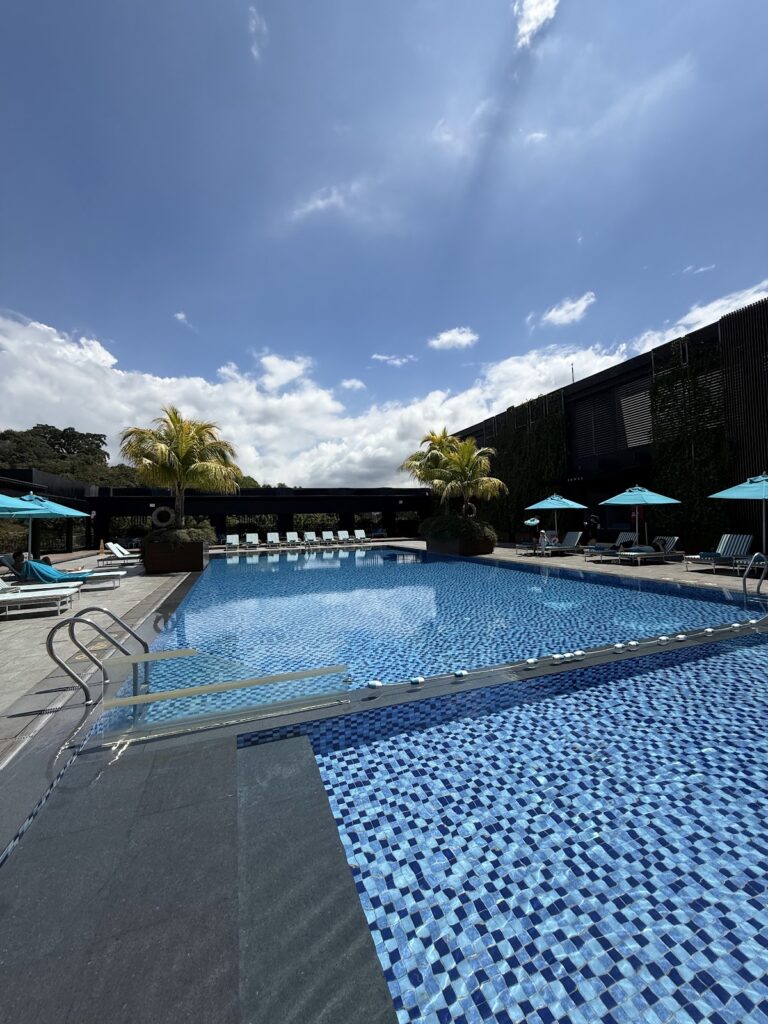 Rooftop pool at Hilton Kota Kinabalu