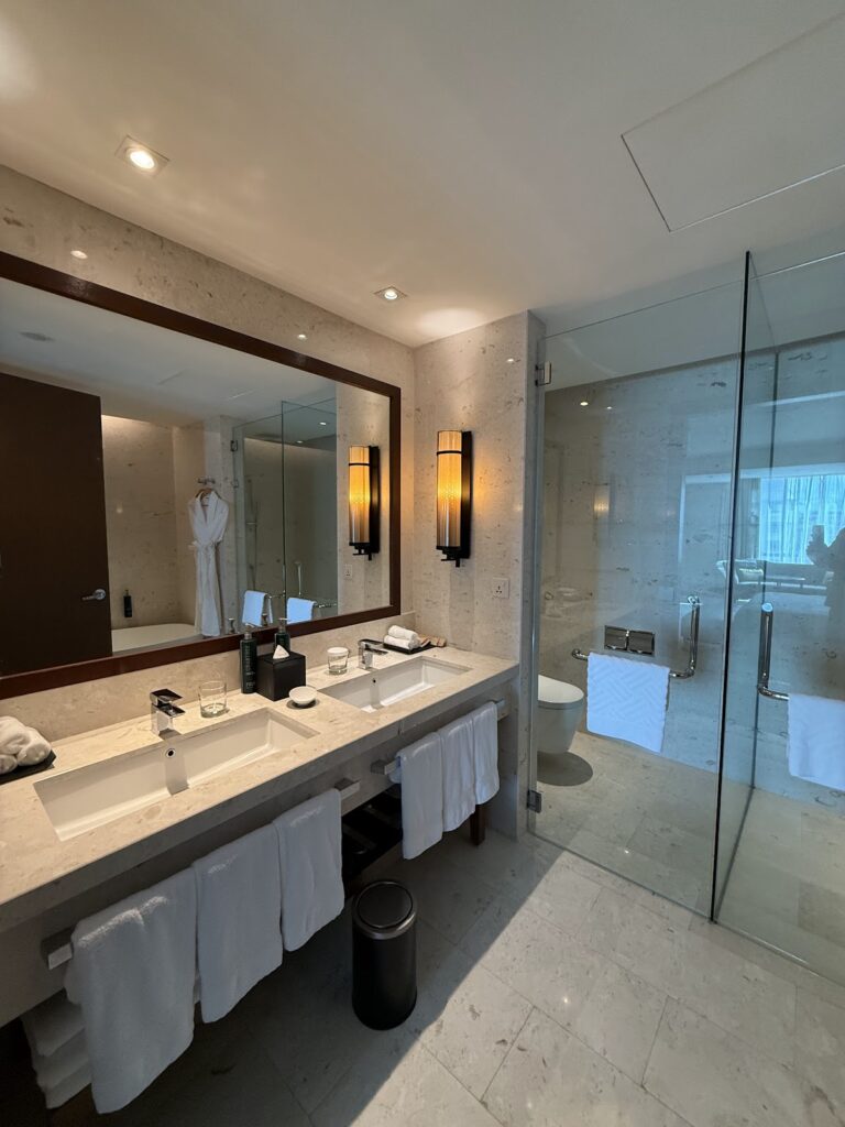 Bathroom in suite 1048 Hilton Kota Kinabalu