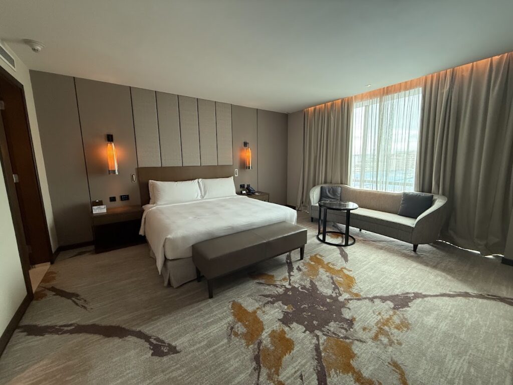 Our bedroom in 950 at Hilton Kota Kinabalu