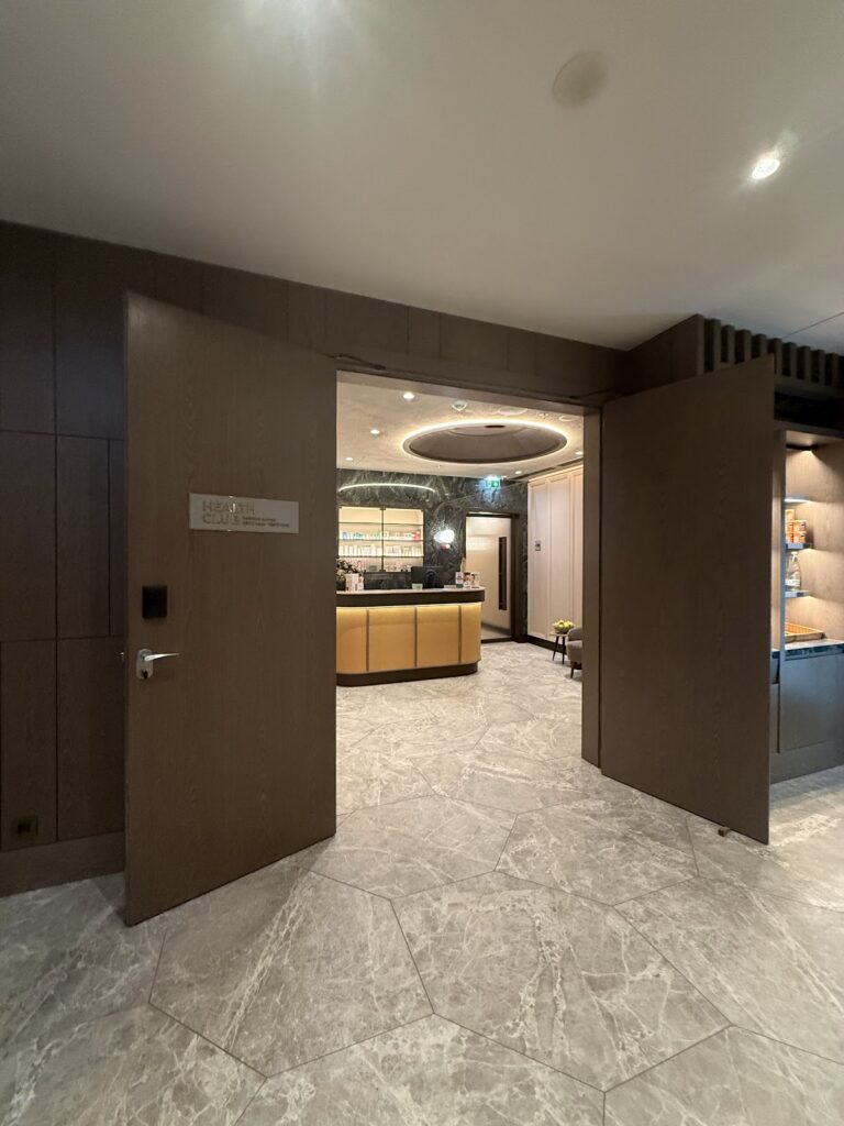 The health club entrance at Hilton Sofia