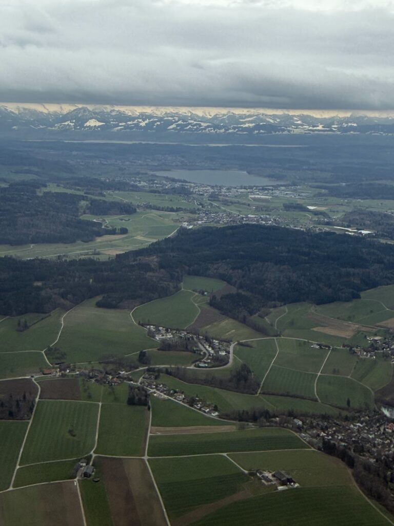 Thankfully the views from the window didn't disappoint flying SWISS over The Alps