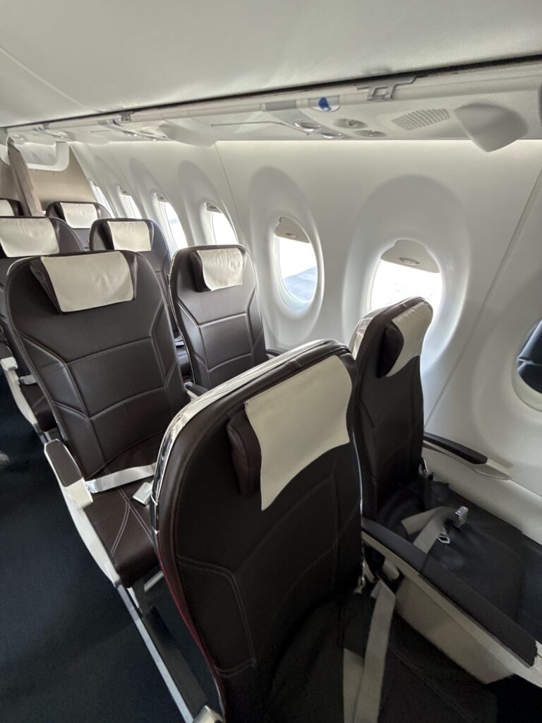 The Swiss A220-300 Business Class cabin
