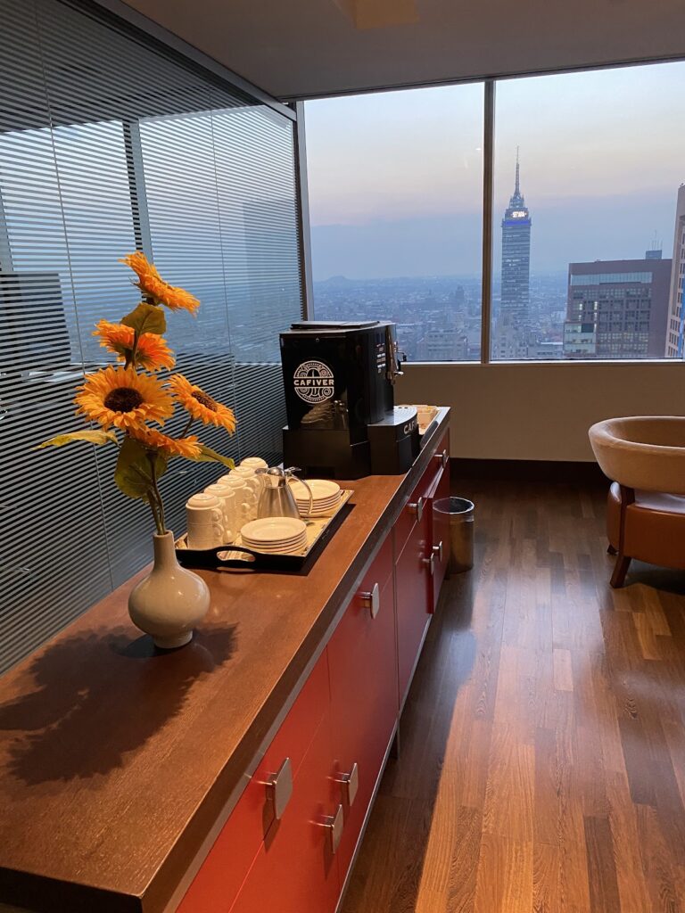 Executive lounge coffee station at Hilton Mexico City Reforma