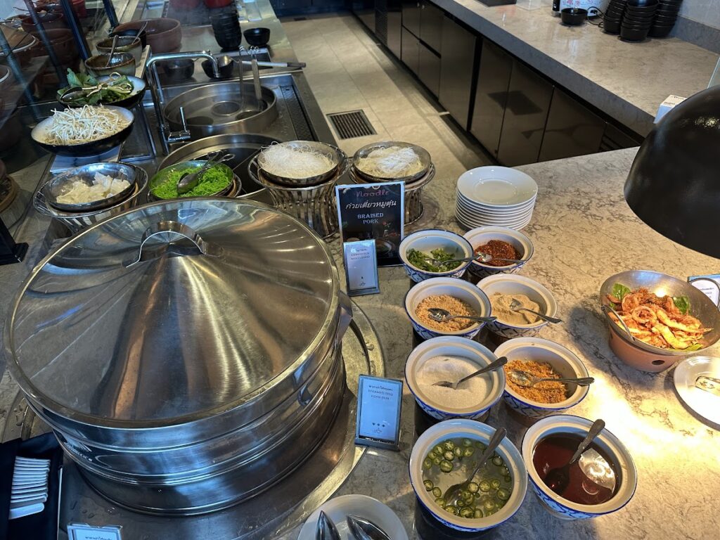 Thai noodle station at Hilton Pattaya breakfast buffet