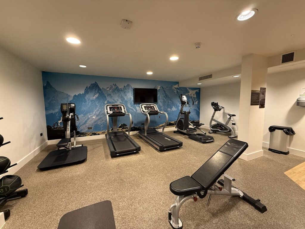Fitness centre at Hilton Garden Inn Abingdon with treadmills