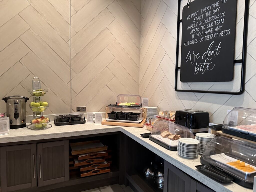 Breakfast buffet spread at Hilton Garden Inn Abingdon