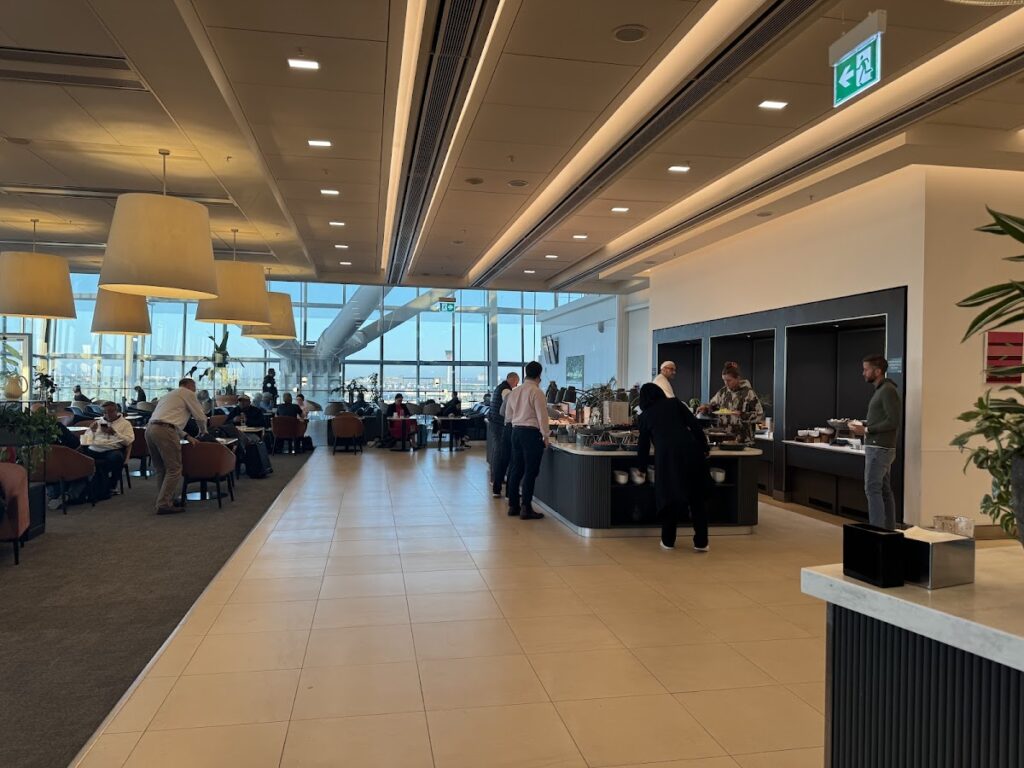 British Airways Galleries North Lounge dining area and buffet