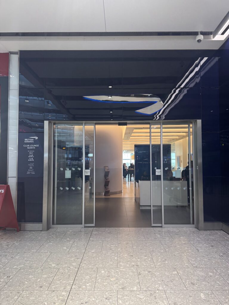 Entrance to British Airways Galleries North Lounge Heathrow Terminal 5