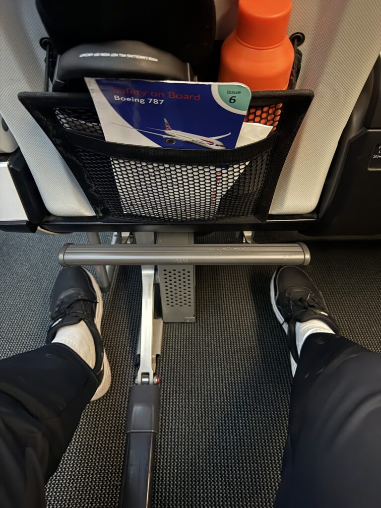 Legroom in BA premium economy on Boeing 787