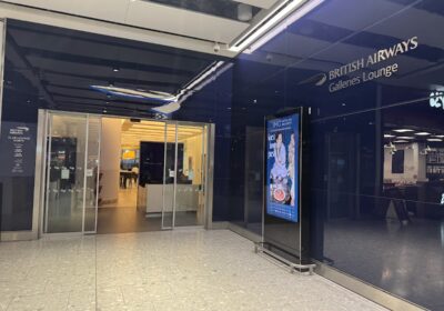 British Airways Galleries Lounge North entrance Heathrow Terminal 5