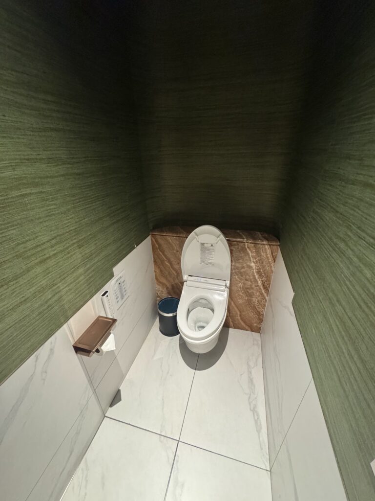 Private toilet cubicle inside the Global Lounge KLIA