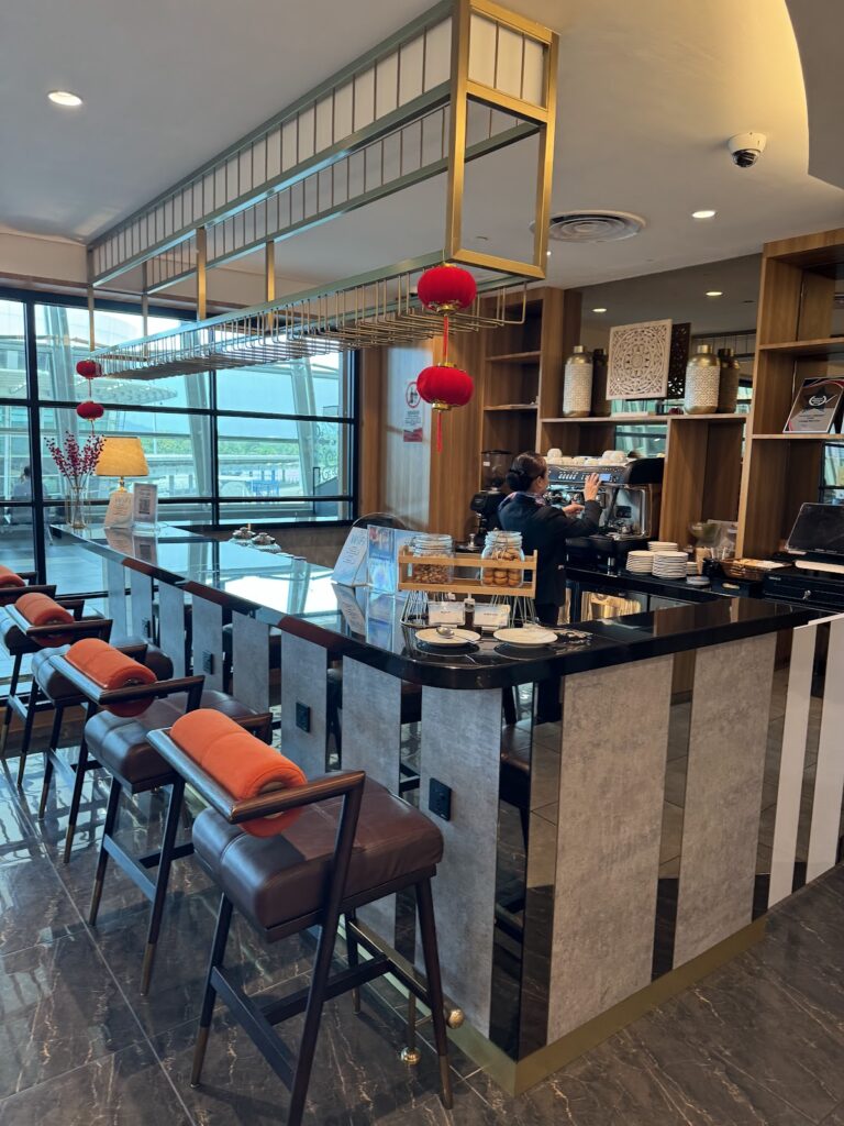 Bar counter with stools at Travel Club Kota Kinabalu
