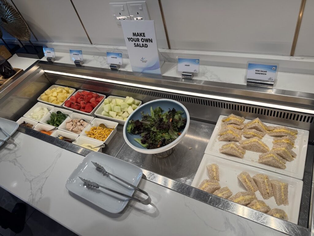 Salad bar and sandwiches at Travel Club Kota Kinabalu