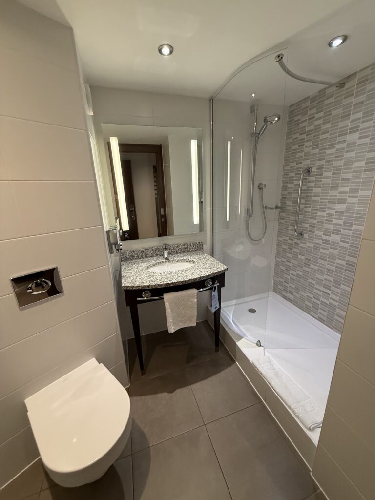 Hampton by Hilton Bournemouth bathroom with walk-in shower
