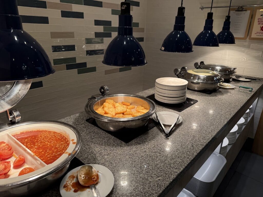 Hampton by Hilton Bournemouth hot breakfast buffet selection