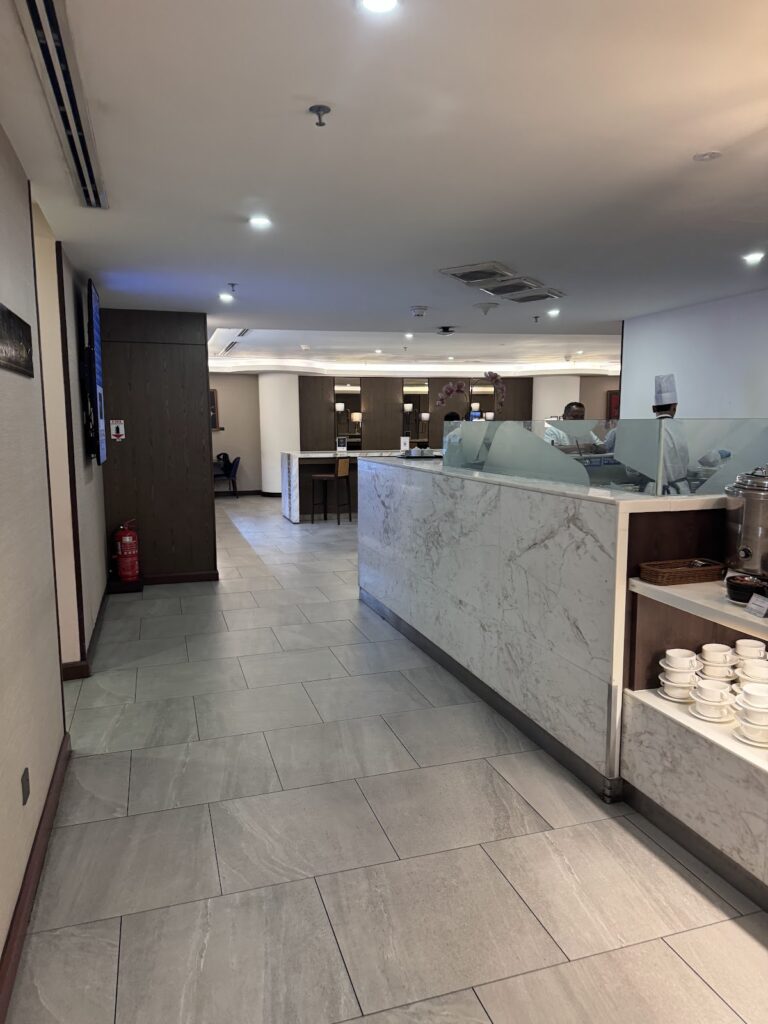 Malaysia Airlines Golden Lounge Domestic food counter and seating