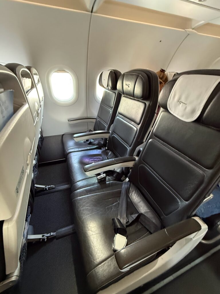 BA A320 12-row business class seats