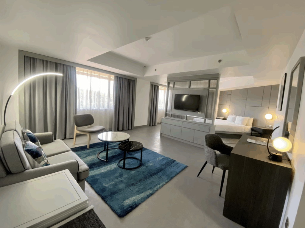 Executive Suite living area at Sabah Hotel Sandakan