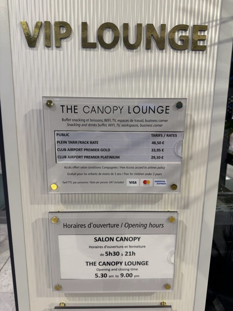 Canopy VIP Lounge Nice opening hours and prices