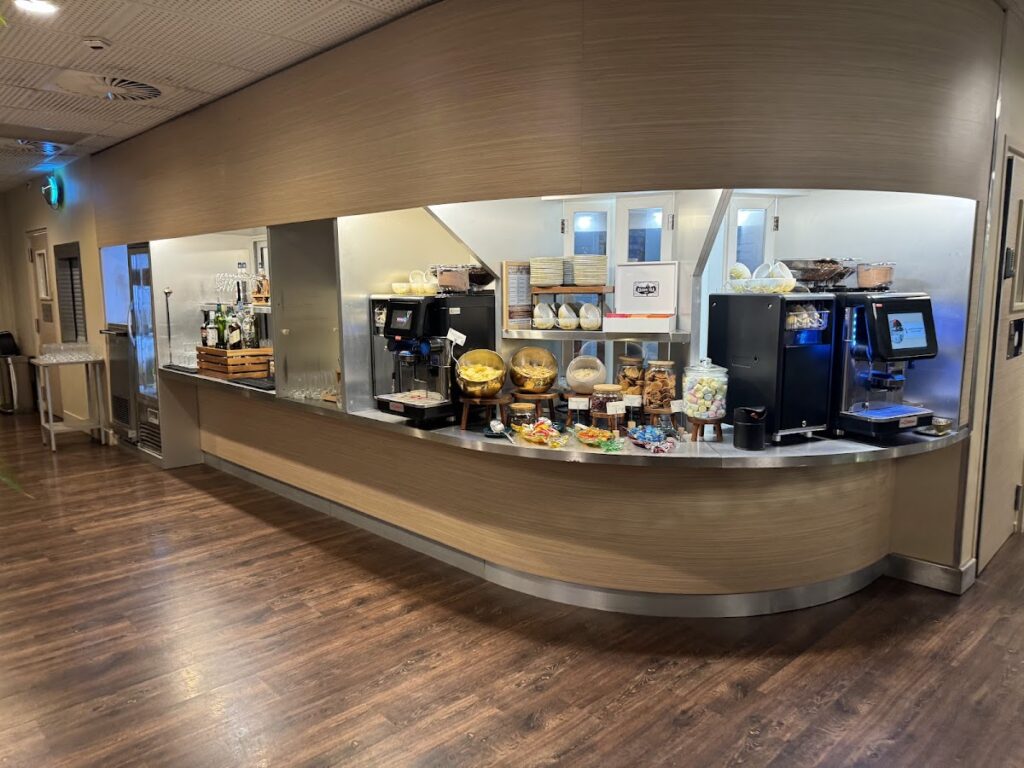 Canopy VIP Lounge Nice buffet counter with coffee machines