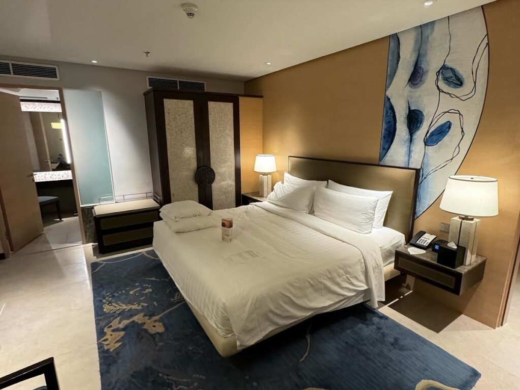 Executive Seaview Suite bedroom at Shangri-La Tanjung Aru