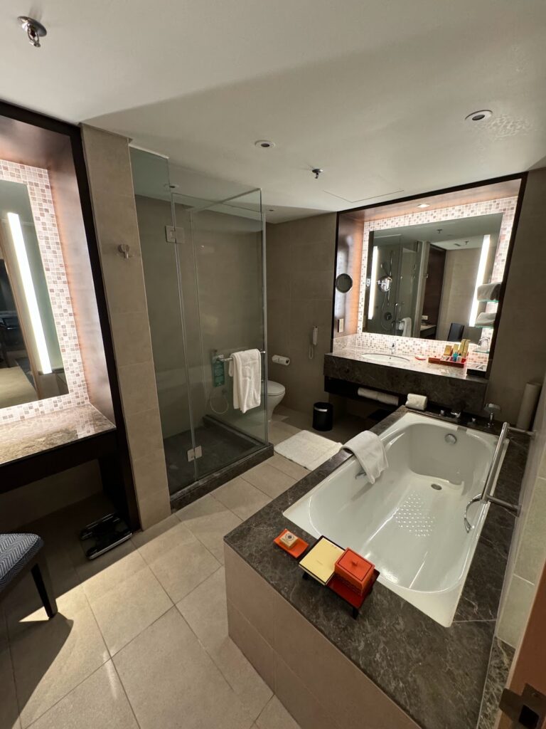 Executive suite bathroom at Shangri-La Tanjung Aru