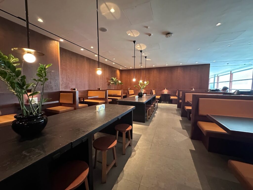 The Cathay Pacific business class lounge at Heathrow Terminal 3