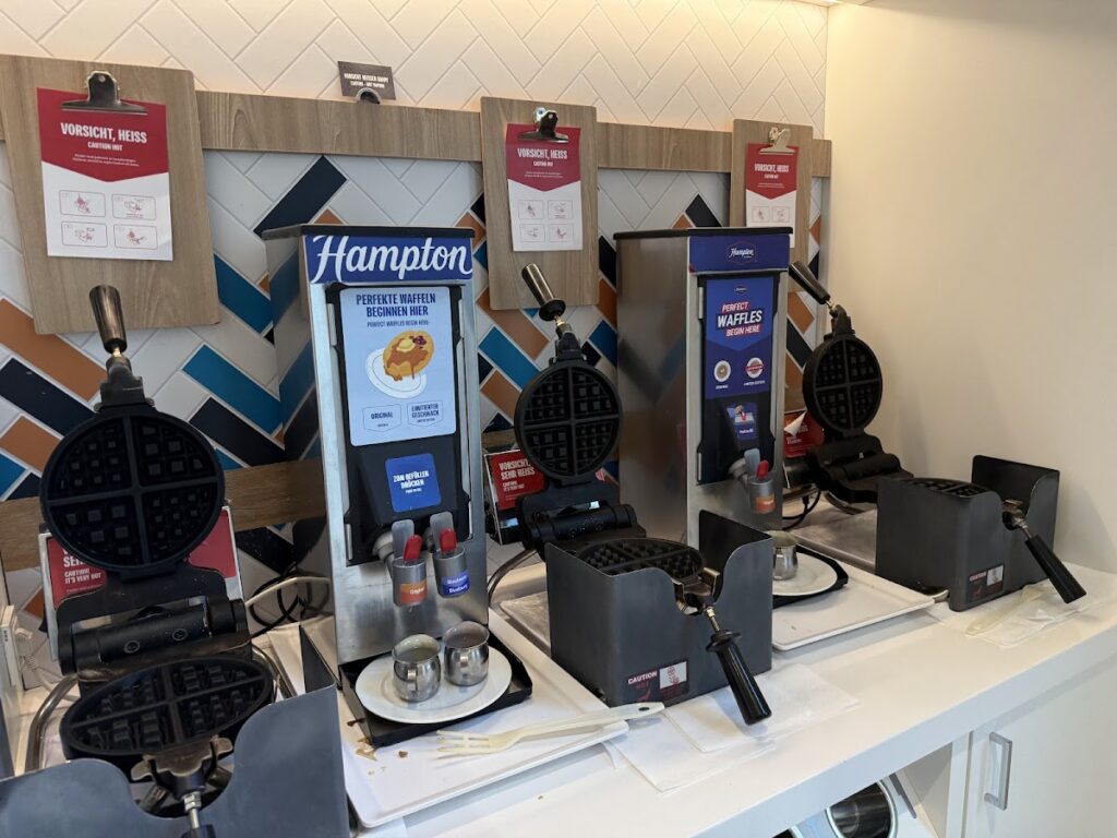Waffle makers at Hampton Berlin Alexanderplatz breakfast buffet