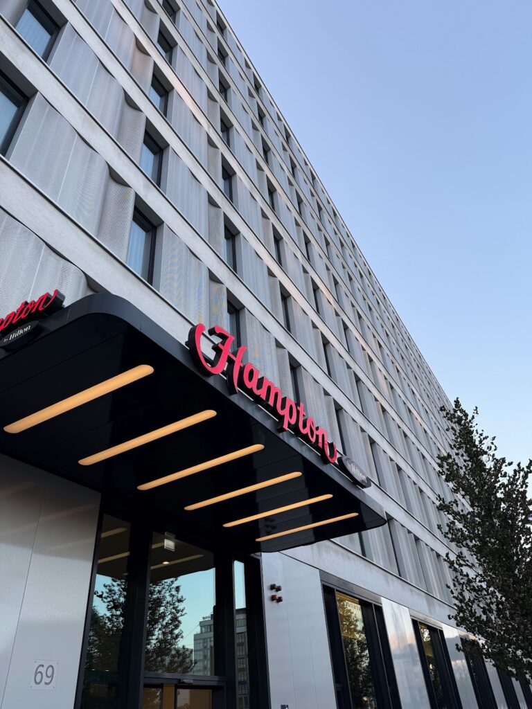 Hampton Berlin Alexanderplatz exterior entrance and hotel facade