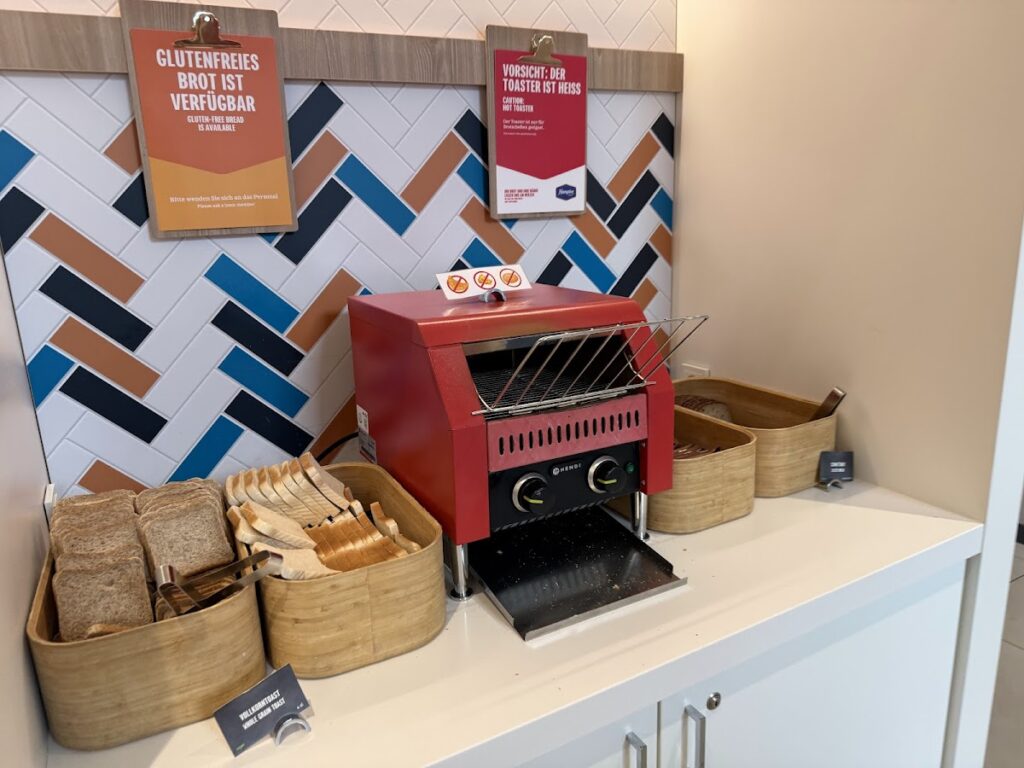Gluten-free bread station with dedicated toaster